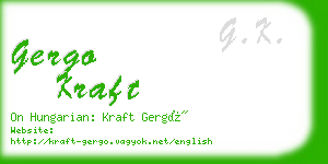 gergo kraft business card